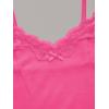 imageSHENHE Womens Y2K Lace Tank Tops Summer Coquette Bow Sleeveless Spaghetti Strap Lounge Cute Cami Crop TopsHot Pink