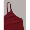 imageSHENHE Womens Y2K Lace Tank Tops Summer Coquette Bow Sleeveless Spaghetti Strap Lounge Cute Cami Crop TopsRed