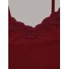 imageSHENHE Womens Y2K Lace Tank Tops Summer Coquette Bow Sleeveless Spaghetti Strap Lounge Cute Cami Crop TopsRed