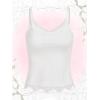 imageSHENHE Womens Y2K Lace Tank Tops Summer Coquette Bow Sleeveless Spaghetti Strap Lounge Cute Cami Crop TopsWhite