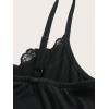 imageSHENHE Womens Butterfly Skull Print Contrast Lace Spaghetti Strap Sleeveless Cami Tank Crop TopsBlack and White