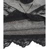 imageSHENHE Womens Butterfly Skull Print Contrast Lace Spaghetti Strap Sleeveless Cami Tank Crop TopsButterfly Grey