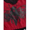 imageSHENHE Womens Butterfly Skull Print Contrast Lace Spaghetti Strap Sleeveless Cami Tank Crop TopsRed Skull