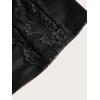 imageSHENHE Womens Kawaii Contrast Lace Cami Top Spaghetti Strap Sleeveless Cami Tank Crop TopsBlack