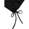 imageSHENHE Womens Summer Ruched Sleeveless Hands Print Crewneck Drawstring Tank Crop TopsBlack