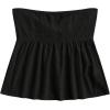 imageSHENHE Womens Twist Front Eyelet Embroidery Ruffle Hem Tube Top Boho Bandeau TopBlack
