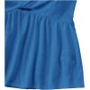 imageSHENHE Womens Twist Front Eyelet Embroidery Ruffle Hem Tube Top Boho Bandeau TopBlue