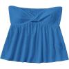 imageSHENHE Womens Twist Front Eyelet Embroidery Ruffle Hem Tube Top Boho Bandeau TopBlue