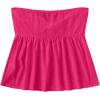 imageSHENHE Womens Twist Front Eyelet Embroidery Ruffle Hem Tube Top Boho Bandeau TopHot Pink