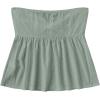 imageSHENHE Womens Twist Front Eyelet Embroidery Ruffle Hem Tube Top Boho Bandeau TopMint Green