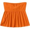 imageSHENHE Womens Twist Front Eyelet Embroidery Ruffle Hem Tube Top Boho Bandeau TopOrange