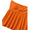 imageSHENHE Womens Twist Front Eyelet Embroidery Ruffle Hem Tube Top Boho Bandeau TopOrange