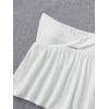 imageSHENHE Womens Twist Front Eyelet Embroidery Ruffle Hem Tube Top Boho Bandeau TopWhite