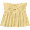 imageSHENHE Womens Twist Front Eyelet Embroidery Ruffle Hem Tube Top Boho Bandeau TopYellow
