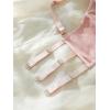 imageSHENHE Womens PU Leather Underwired Bra Contrast Mesh Hollow Out Longline BraLight Pink