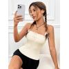 imageSHENHE Womens Strapless Ribbed Knit Top Bandeau Bowknot Cute Y2k Tube TopApricot