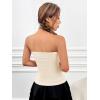 imageSHENHE Womens Strapless Ribbed Knit Top Bandeau Bowknot Cute Y2k Tube TopApricot