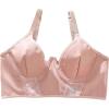 imageSHENHE Womens PU Leather Underwired Bra Contrast Mesh Hollow Out Longline BraLight Pink