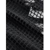 imageSHENHE Womens Cut Out See Through Mesh Crewneck Sexy Fitted Club Crop Tank TopBlack