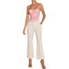 imageSHENHE Womens Lace Bustier Corset Top Sexy Floral Backless Going Out Tops Mesh Crop Top CamisoleLight Pink