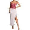 imageSHENHE Womens Lace Bustier Corset Top Sexy Floral Backless Going Out Tops Mesh Crop Top CamisolePink