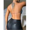 imageSHENHE Womens Open Back Sexy Diamond Body Top Backless Halter Rave Shirt Club TopBlue