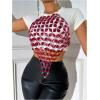 imageSHENHE Womens Open Back Sexy Diamond Body Top Backless Halter Rave Shirt Club TopHot Pink