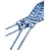 imageSHENHE Womens Denim Halter Top Tie Backless Triangle V Neck Sexy Jean Crop Top Country Western BustierLight Wash