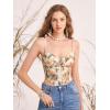imageSHENHE Womens Sexy Floral Corset Top Tie Dye Bustier Dressy Crop Tops Backless Concert TopMulticolor