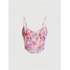 imageSHENHE Womens Sexy Floral Corset Top Tie Dye Bustier Dressy Crop Tops Backless Concert TopPurple