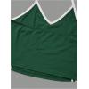 imageSHENHE Womens Summer Graphic Halter Cute Crop Top Sleeveless Letter Y2k Backless Casual TopDark Green