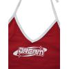 imageSHENHE Womens Summer Graphic Halter Cute Crop Top Sleeveless Letter Y2k Backless Casual TopRed