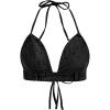 imageSHENHE Womens Denim Halter Top Tie Backless Triangle V Neck Sexy Jean Crop Top Country Western BustierBlack