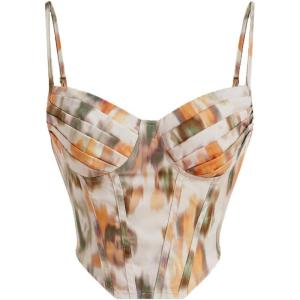 imageSHENHE Womens Sexy Floral Corset Top Tie Dye Bustier Dressy Crop Tops Backless Concert TopMulticolor