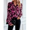 imageSHENHE Womens Button Down Shirts Long Sleeve Casual Office Work Blouse TopsHot Pink