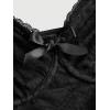 imageSHENHE Womens Lace Bow Front Spaghetti Strap V Neck Camisole Y2K Goth Crop Top TankBlack