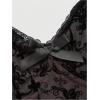 imageSHENHE Womens Lace Bow Front Spaghetti Strap V Neck Camisole Y2K Goth Crop Top TankBlack Cross Printed