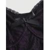 imageSHENHE Womens Lace Bow Front Spaghetti Strap V Neck Camisole Y2K Goth Crop Top TankPurple