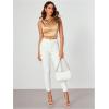 imageSHENHE Womens Satin Crop Top Ruched Tie Bow Tops Sexy Boat Neck Open Back Sparkle Silk Blouse Going OutChampagne