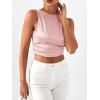 imageSHENHE Womens Satin Crop Top Ruched Tie Bow Tops Sexy Boat Neck Open Back Sparkle Silk Blouse Going OutPink