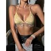 imageSHENHE Womens Sexy Sequin Halter Backless Rhinestone Fringe Glitter Party Club Crop TopChampagne