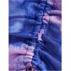 imageSHENHE Womens Tie Dye Halter Neck Draped Front Ruched Drawstring Backless Crop TopPurple