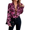 imageSHENHE Womens Button Down Shirts Long Sleeve Casual Office Work Blouse TopsHot Pink