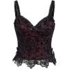 imageSHENHE Womens Lace Bow Front Spaghetti Strap V Neck Camisole Y2K Goth Crop Top TankBlack Cross Printed