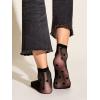 imageSHENHE Womens 2 Pairs Lace Glitter See Through Mesh Cute Ankle SocksPolka Dot