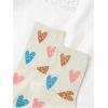 imageSHENHE Womens Embroidered Patterned Cute Crew Socks Breathable Soft Above Ankle SocksMulticolor Heart a