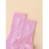 imageSHENHE Womens Embroidered Patterned Cute Crew Socks Breathable Soft Above Ankle SocksPink Heart