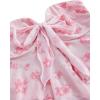 imageSHENHE Womens Floral Strapless Tie Front Lettuce Trim Asymmetrical Flare Boho Tube TopPink