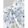 imageSHENHE Womens Floral Strapless Tie Front Lettuce Trim Asymmetrical Flare Boho Tube TopWhite