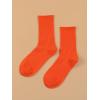 imageSHENHE Womens Ribbed Knit Cushioned Athletic Running Mid Calf Crew SocksDark Orange